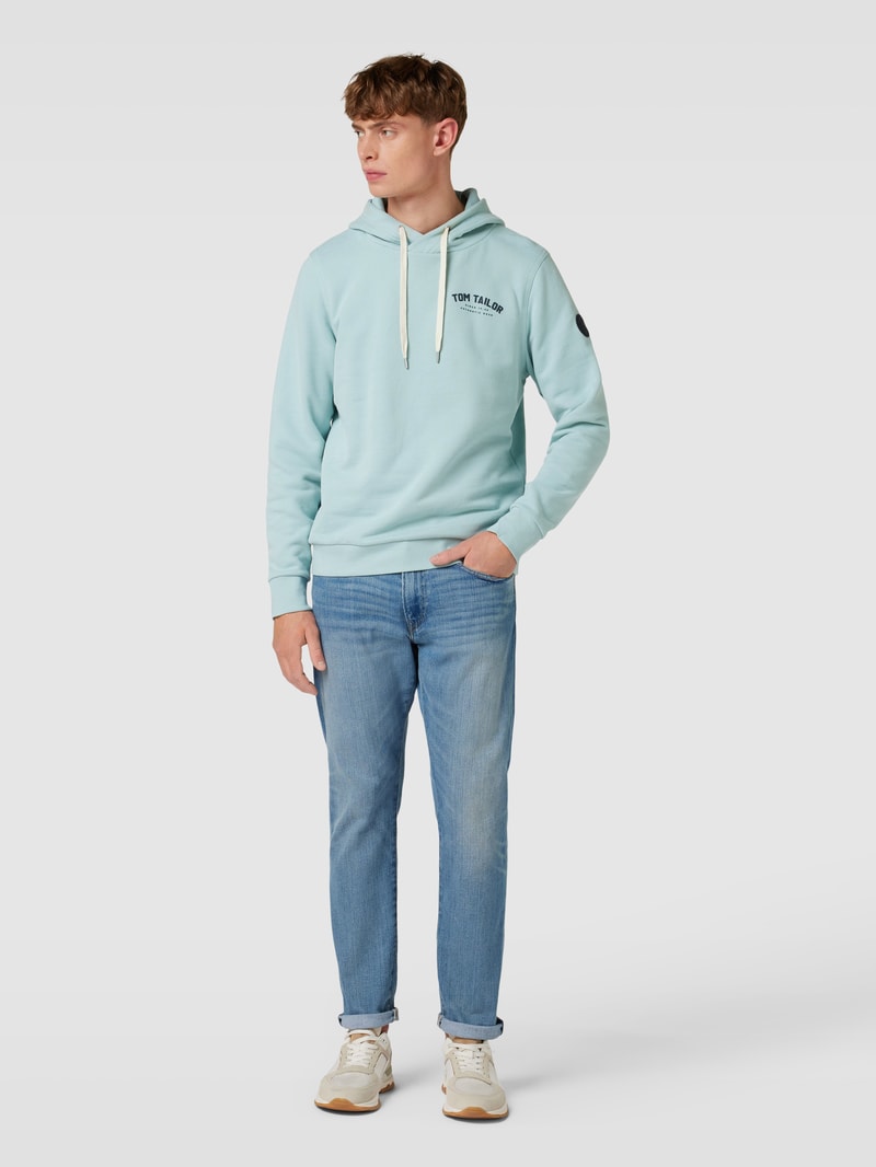 Hoodie mit Label-Detail in mint
