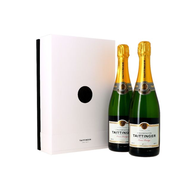 Champagne Taittinger, Coffret Paradoxe avec 2 bouteilles de Cuvée Réserve