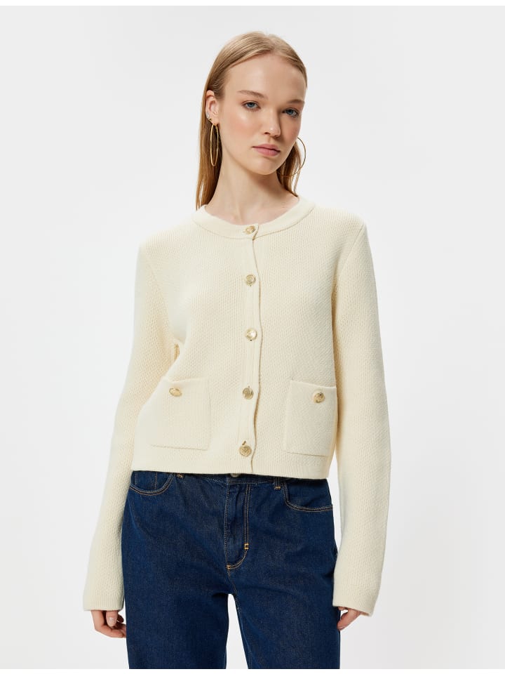 KOTON Cardigan in Ekru günstig kaufen