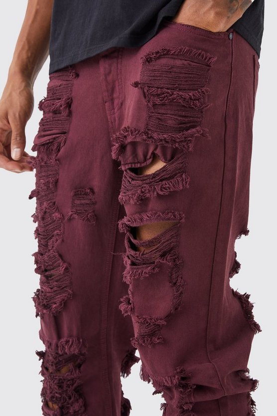 Tall lockere Jeans mit extremen Rissen