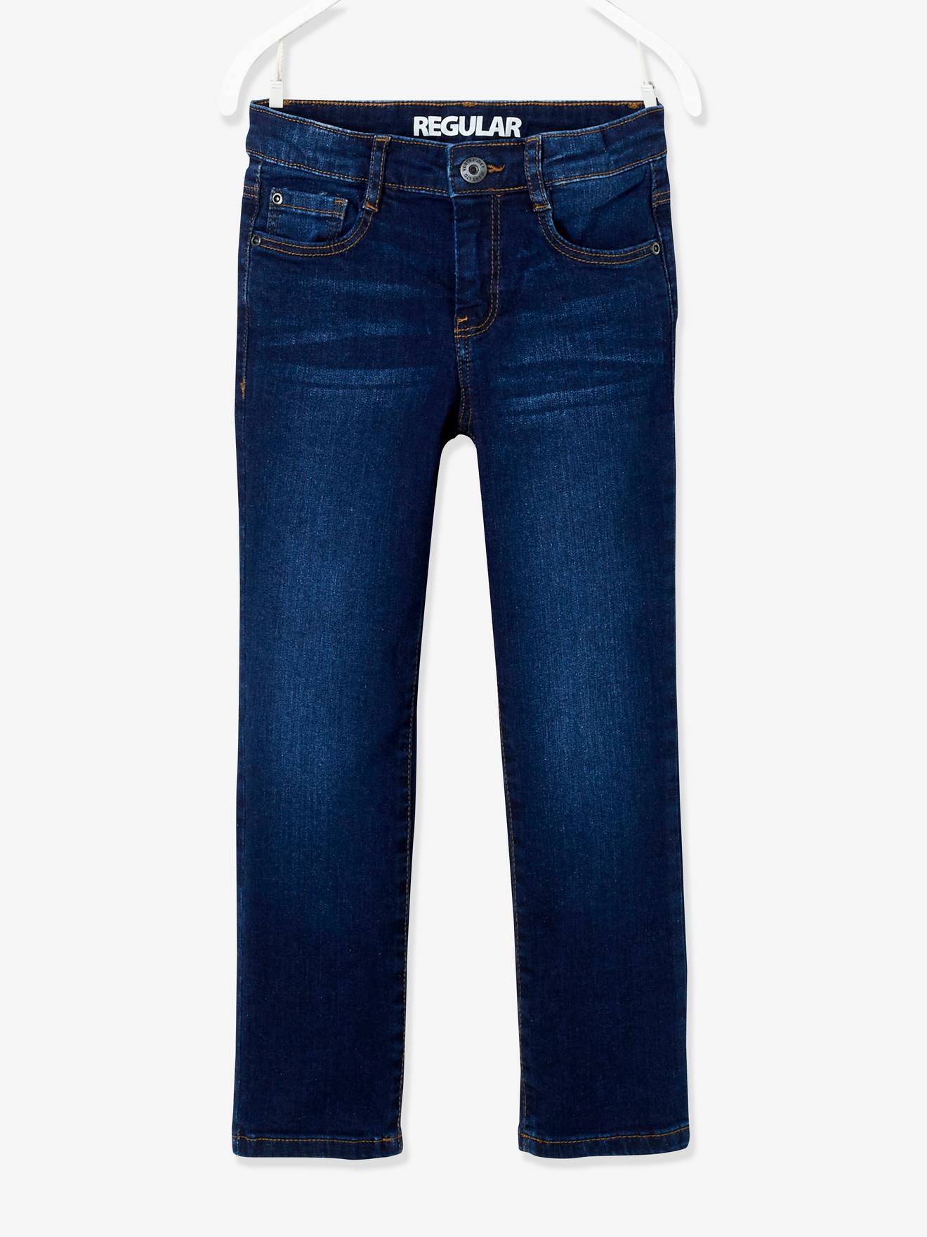 Vertbaudet Jungen Straight-Fit-Jeans WATERLESS, Hüftweite SLIM Oeko Tex - dark blue
