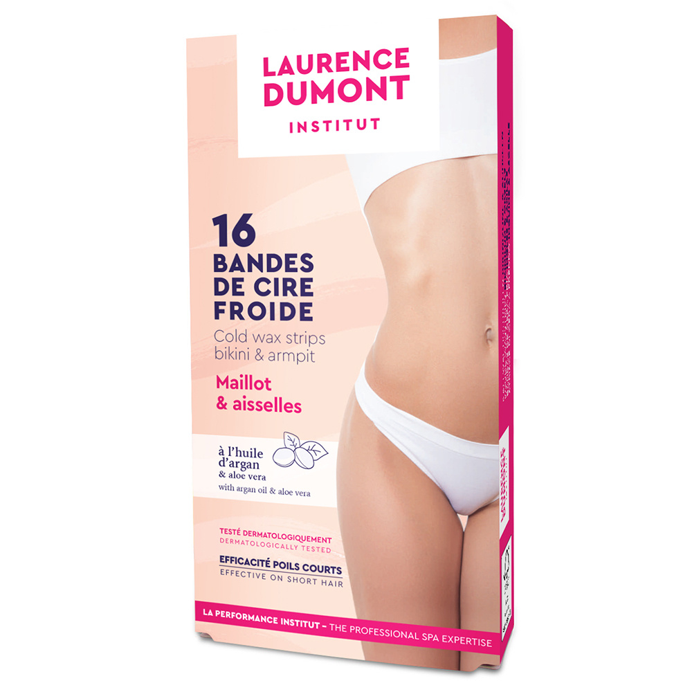 Laurence Dumont LAURENCE DUMONT INSTITUT 16 Bandes de Cire Froide Aisselles & Maillot Bande de cire froide