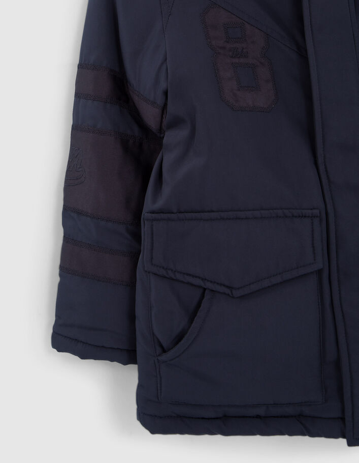 Parka 2-en-1 marine et doudoune color block garçon