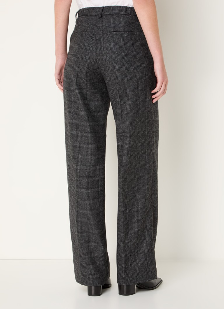 Pantaloni largi din amestec de lână Gerard Darel Norelle cu talie înaltă
