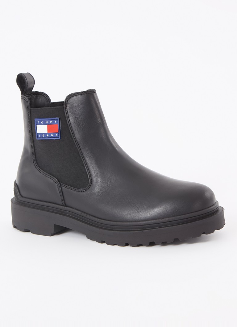 Tommy Hilfiger ādas Chelsea zābaki ar logotipu