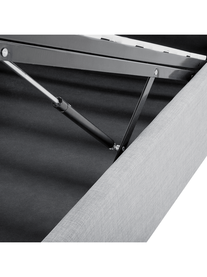 Beliani Einzelbett METZ in Grau/Silber - (W) 126 x (H) 102 x (L) 217 cm günstig kaufen onesize