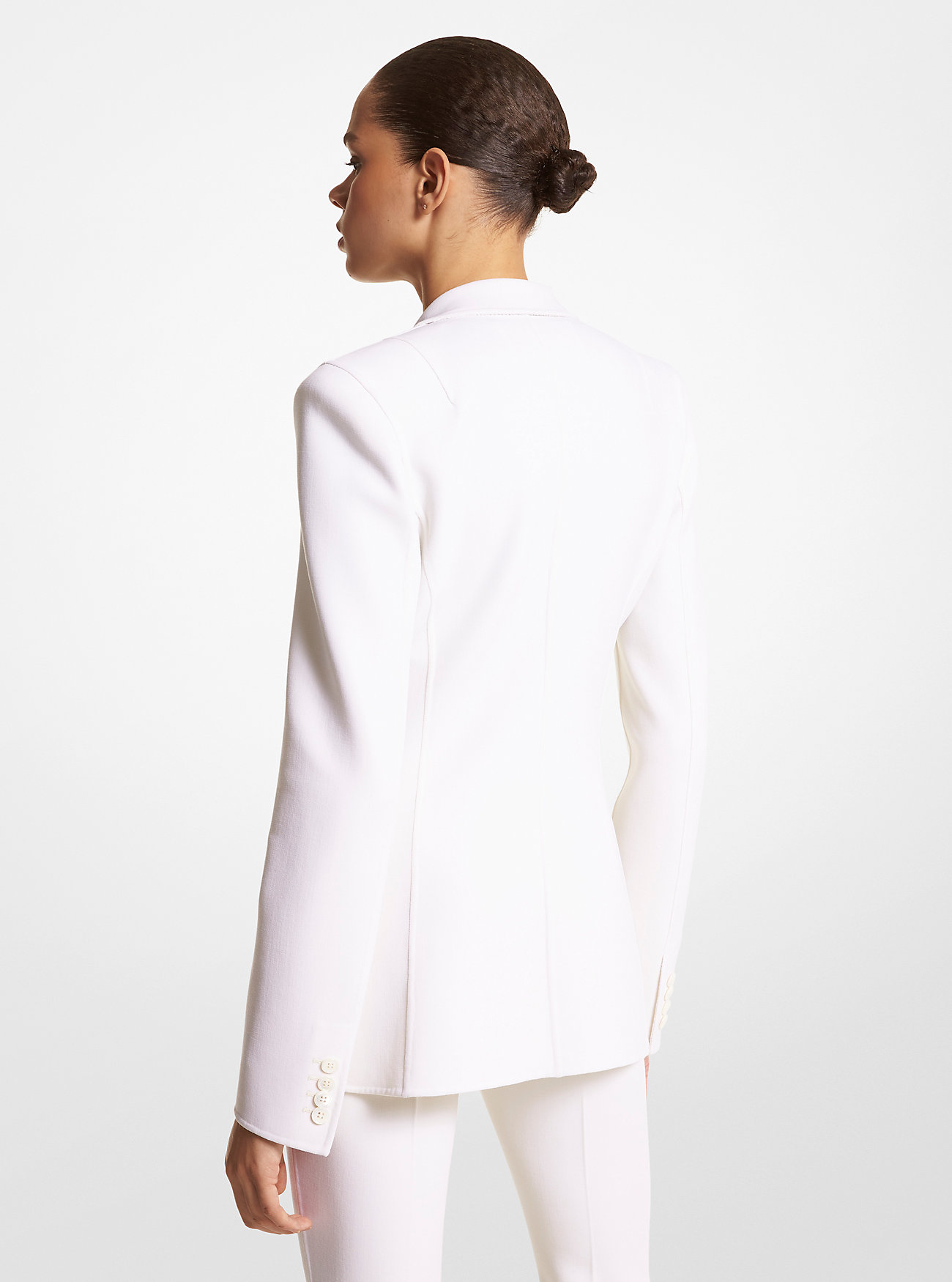 Dobbel ansikts stretch ullblazer - IVORY