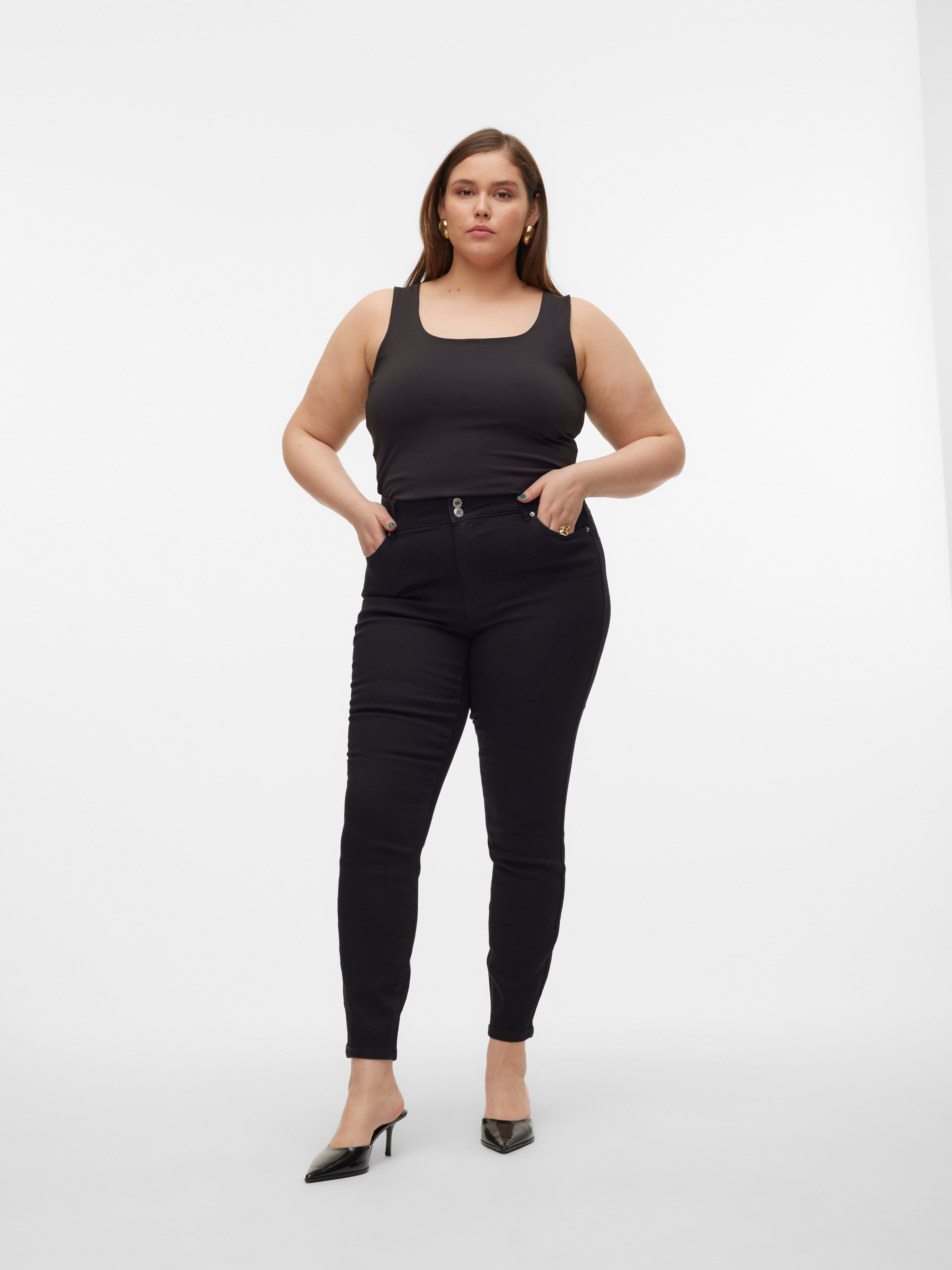 VMCSOPHIA Hohe Taille Slim Fit Jeans