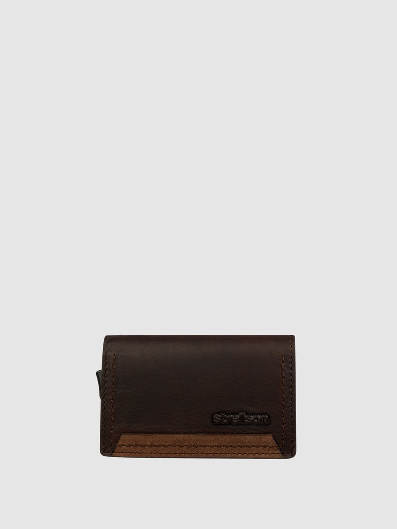 Kartenetui aus Leder Modell 'Camden c-one' in dunkelbraun