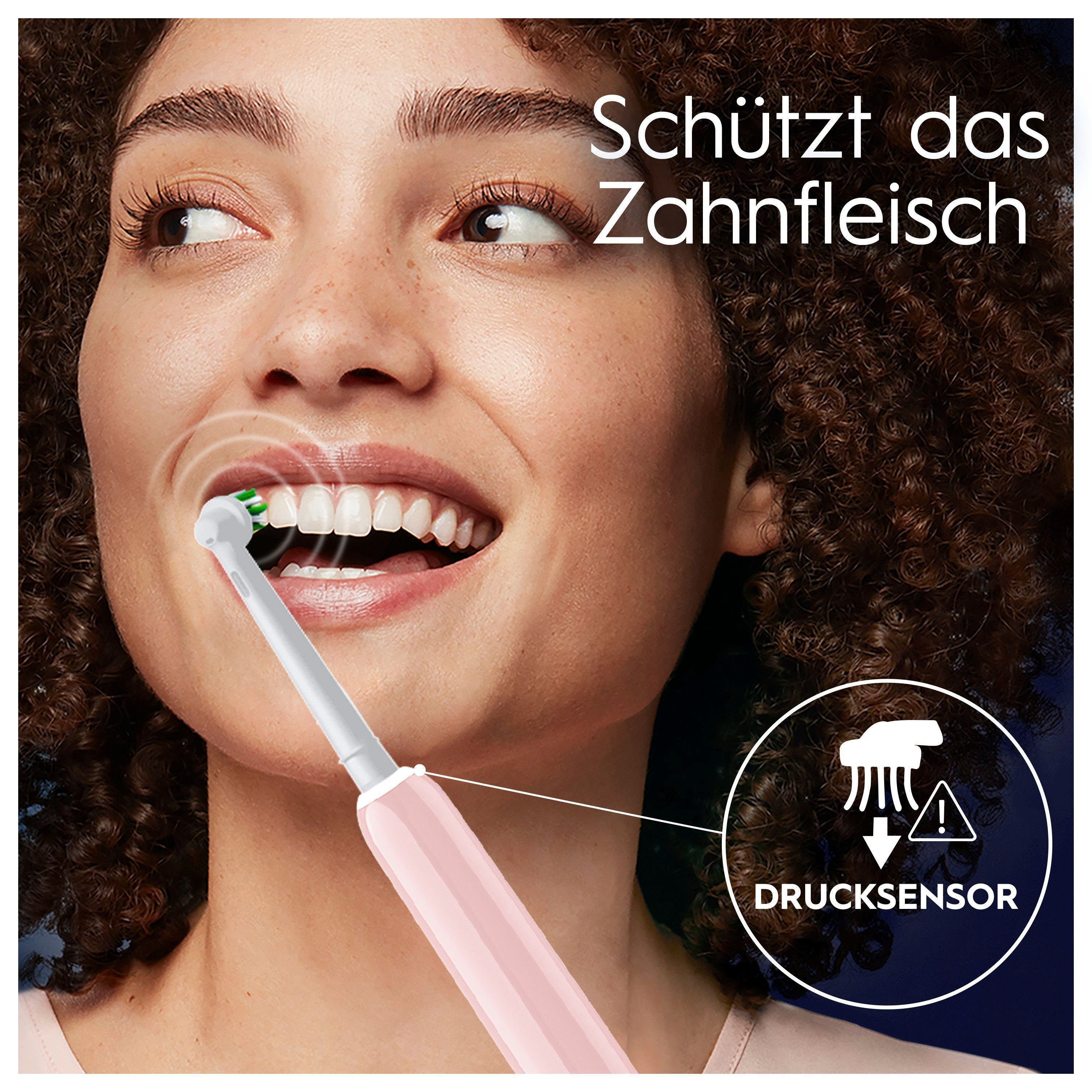 Oral-B Elektrische Zahnbürste PRO Series 1, Aufsteckbürsten: 1 St., Drucksensor