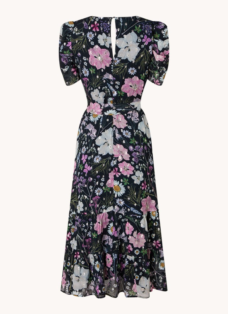 Vestido túnica midi Phase Eight con estampado floral Azalea y cinturón de lazo.