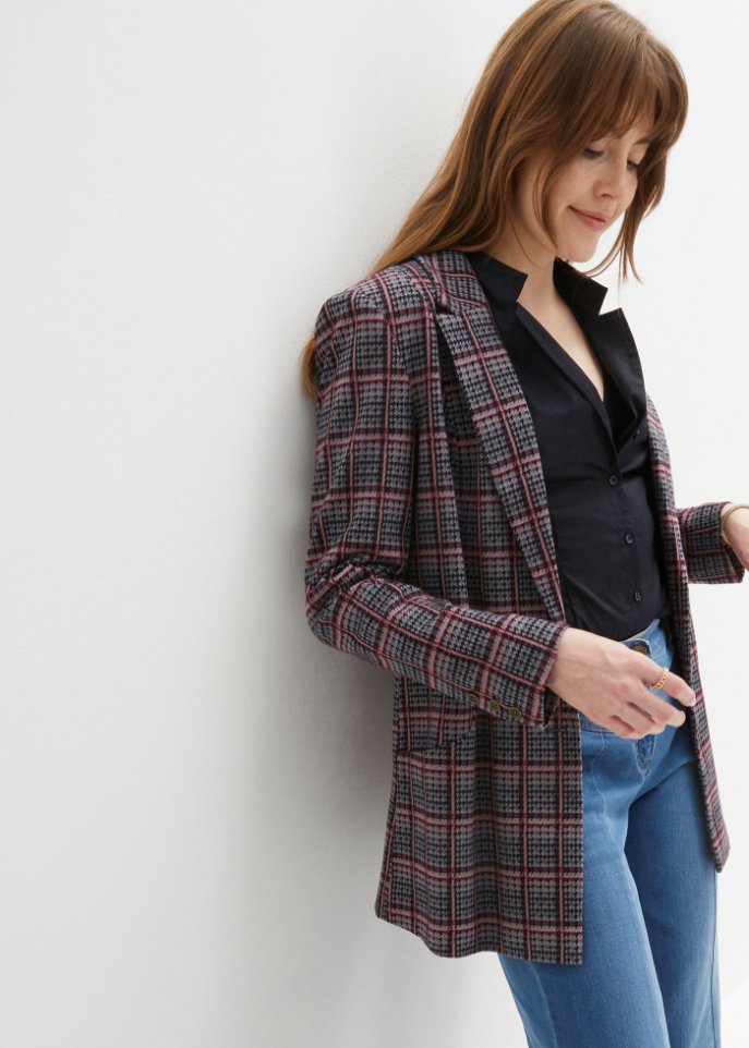 Oversize Jersey-Blazer aus Baumwolle