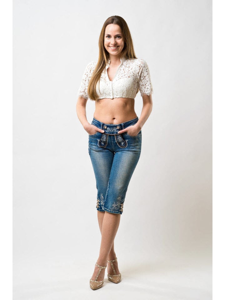 Nübler Dirndlbluse Kurzarm Melani in Creme günstig kaufen