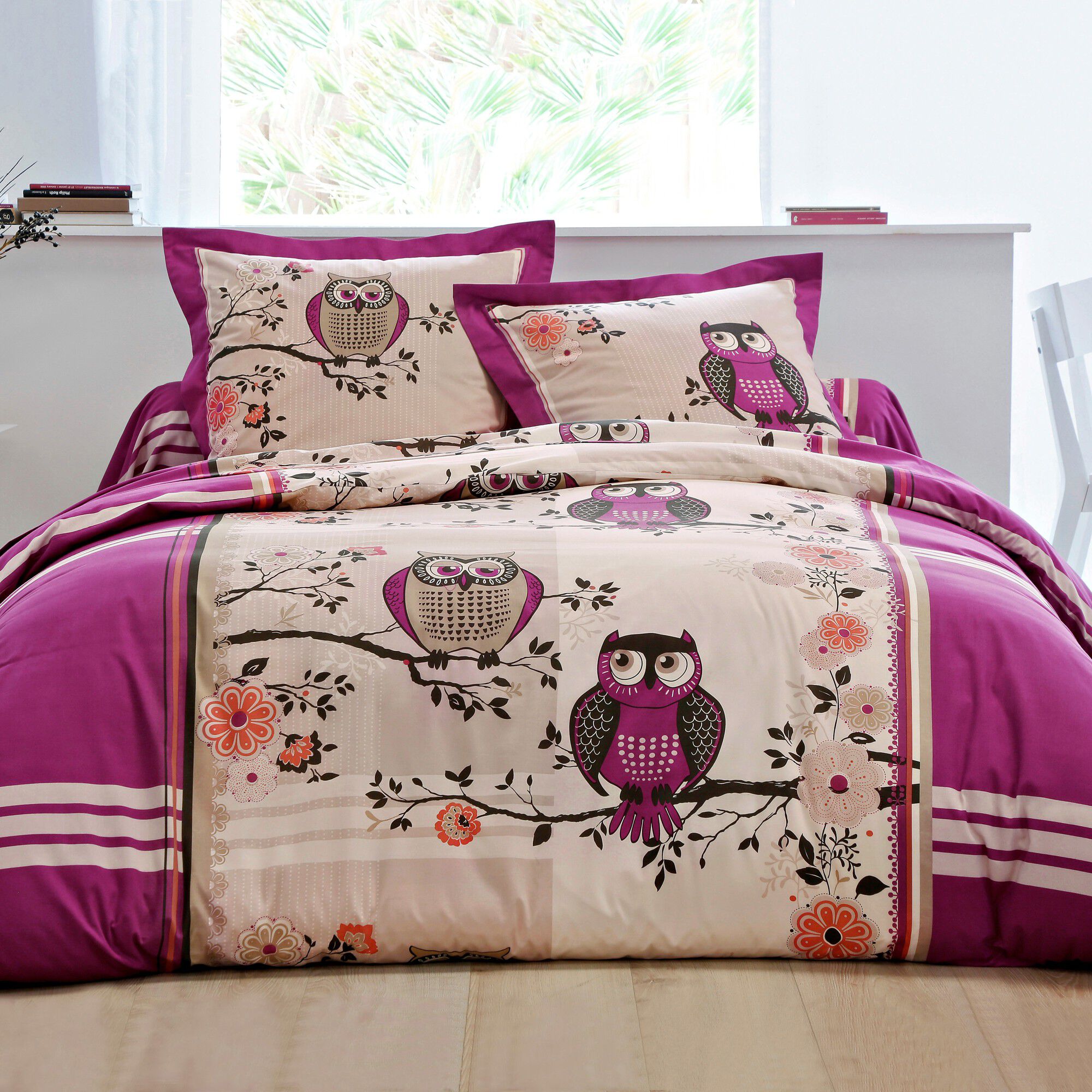 Linge de lit Chouette coton
