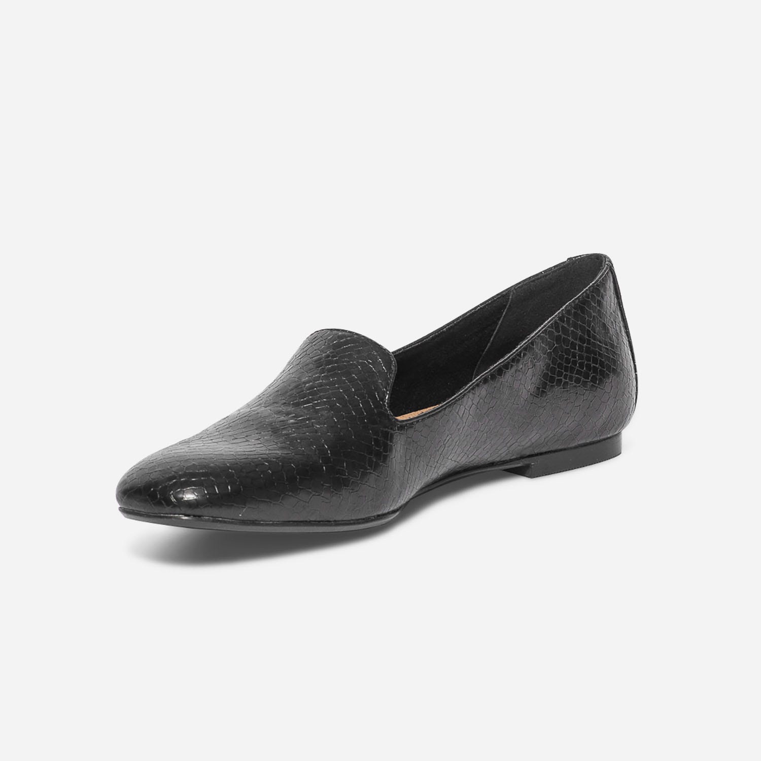 Slipper noir embossé python