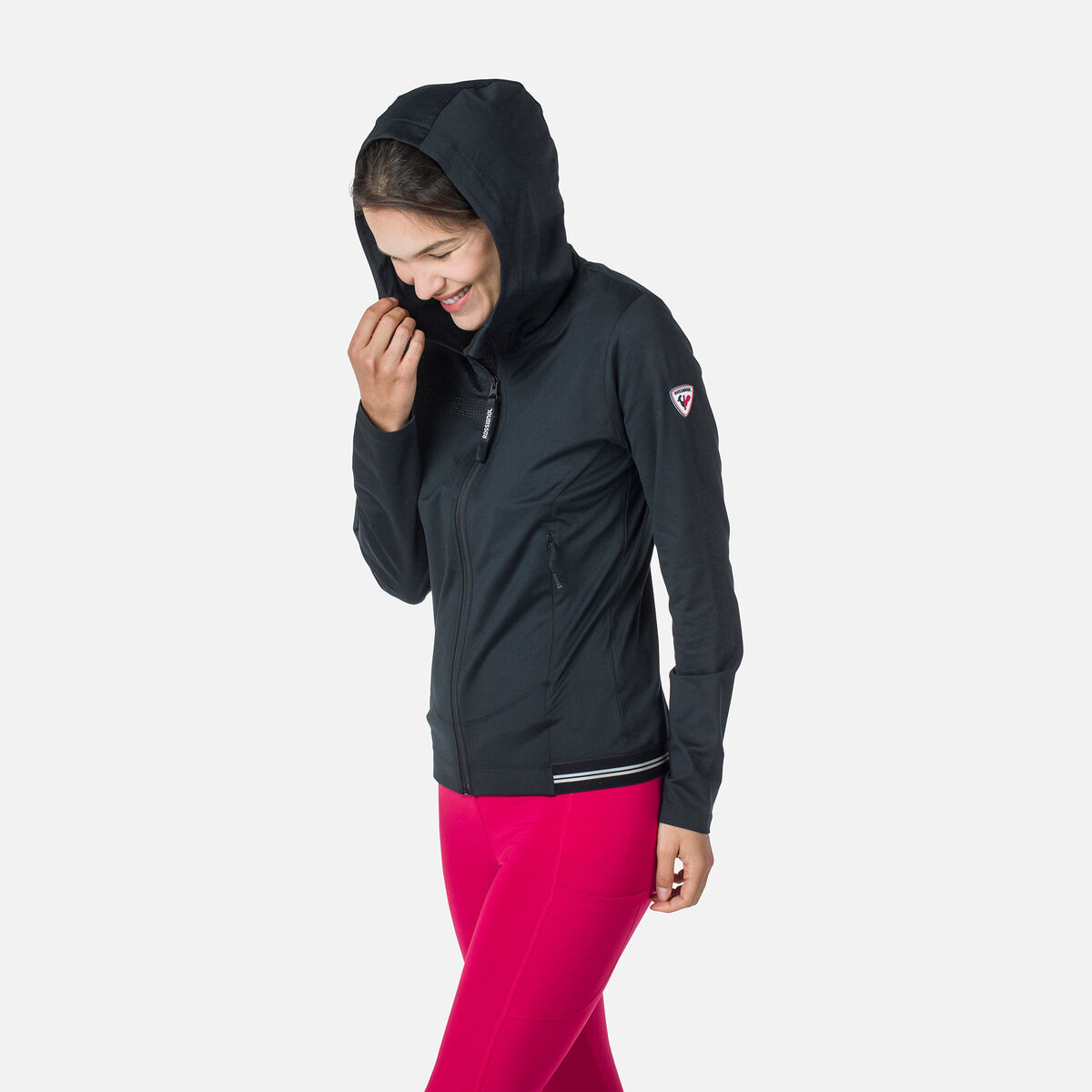 Eco Kapuzenpullover mit durchgehendem Reißverschluss für Damen