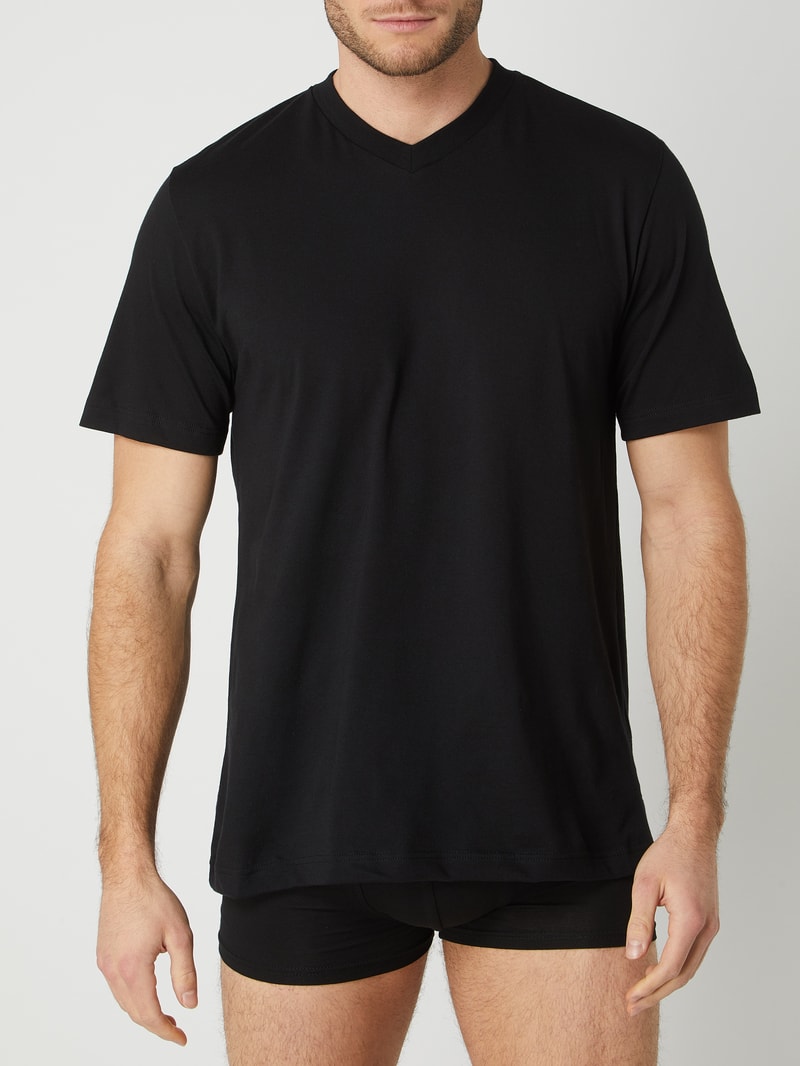 American T-Shirt im 2er-Pack in schwarz