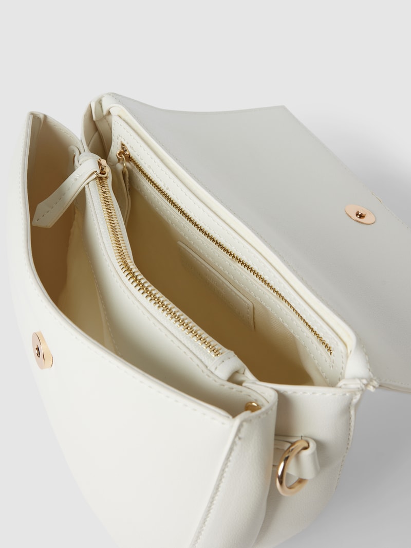 Handtasche mit Label-Details Modell 'Bigs' in ecru
