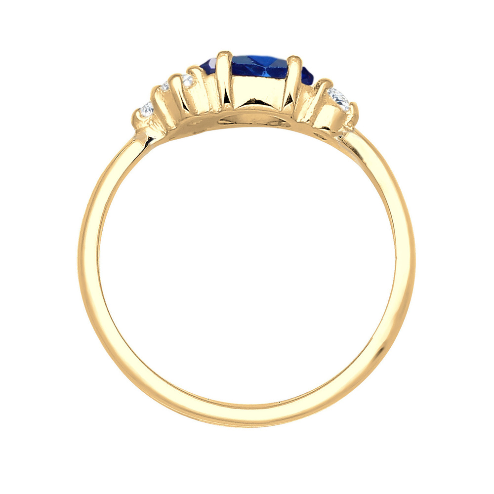 Elli PREMIUM Elli PREMIUM Bague Femmes Fiançailles avec Rubis Synthétique et Cristaux de Zirco Bague