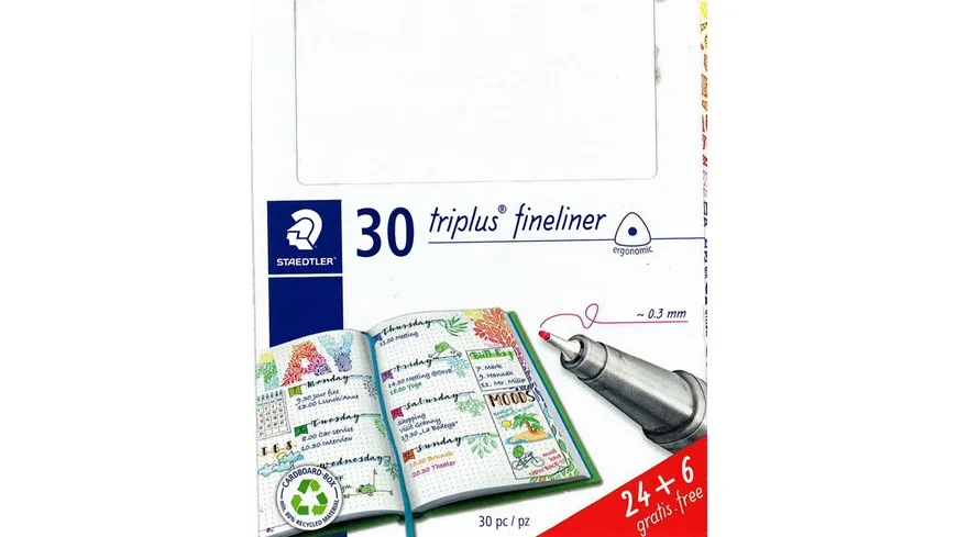 STAEDTLER® Feinschreiber triplus® Fineliner 24+6