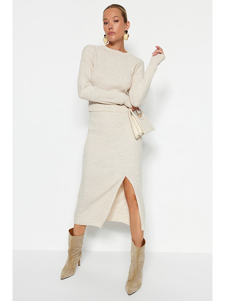 trendyol 2tlg. Outfit in Creme günstig kaufen