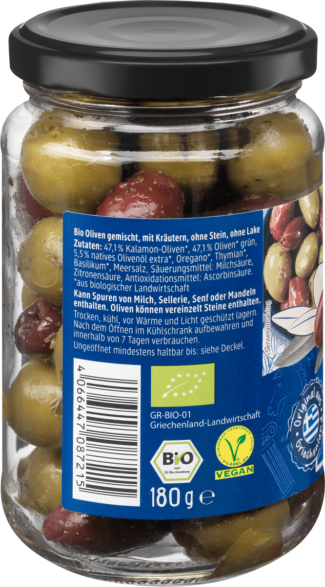 Oliven-Mix mit Kräutern, 180 g