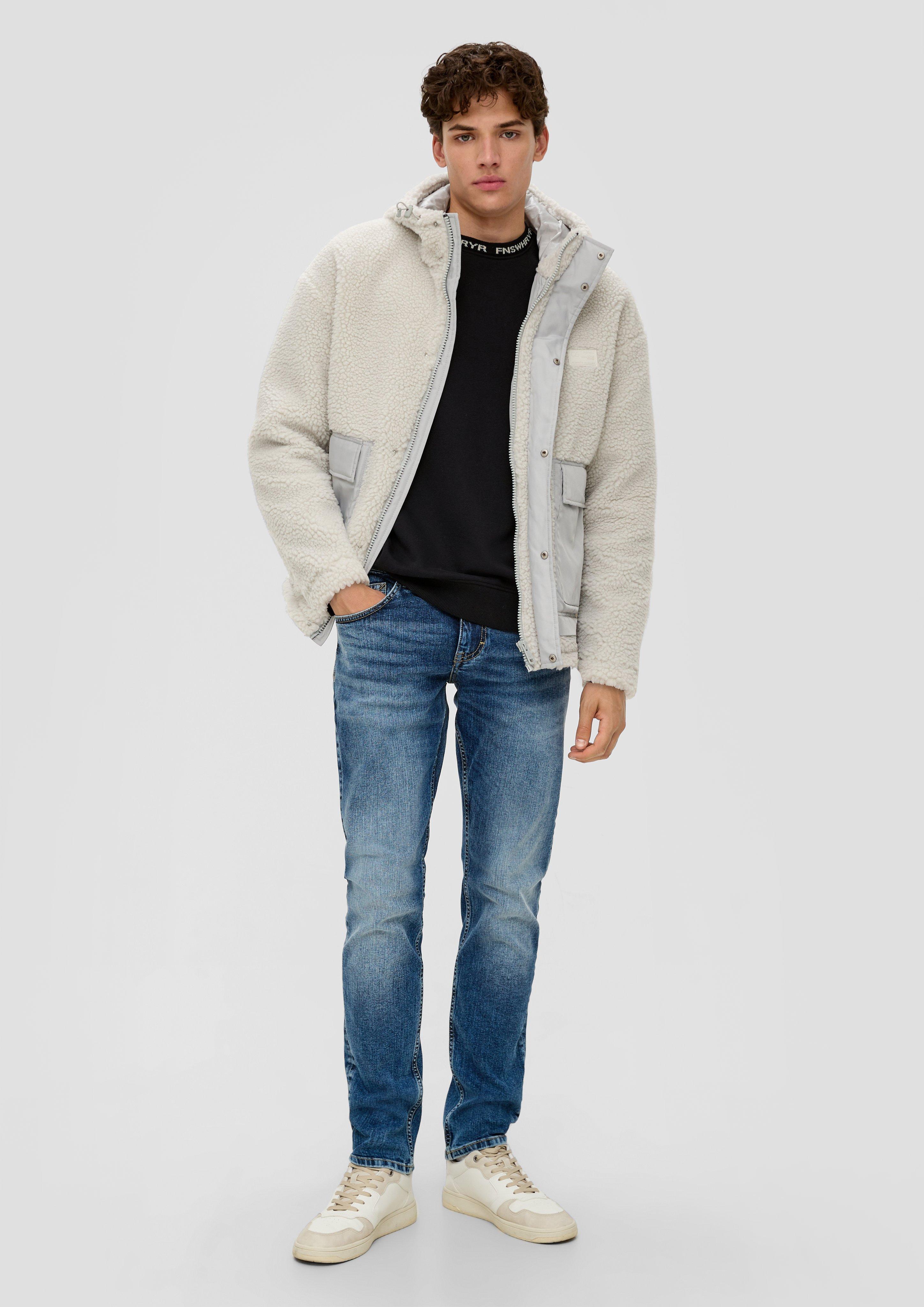 Sweatshirt mit Jacquard-Blende  2135447-9999