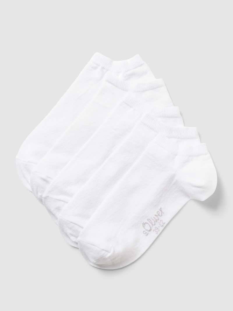 Sneakersocken mit Stretch-Anteil im 5er-Pack in weiß