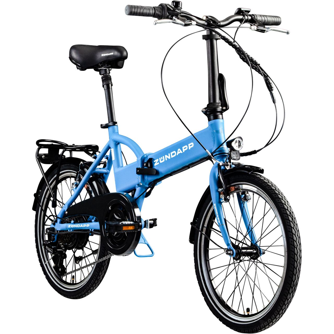 Zündapp Z101 20 Zoll Elektro Klapprad für Erwachsene 150 - 180 cm 6 Gang E Klappfahrrad E Bike Faltrad