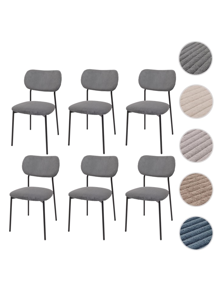 MCW 6er-Set Esszimmerstuhl O26, Dunkelgrau günstig kaufen onesize