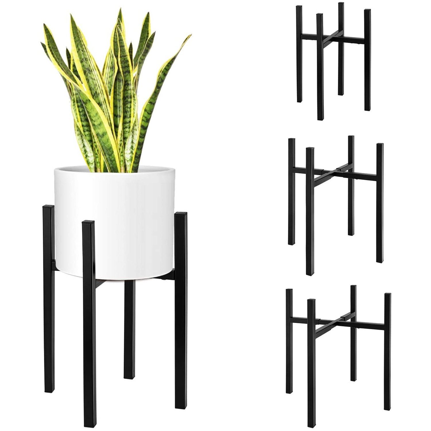 Vicbuy Blumenständer, Metall Regal Erweiterbar 23-37cm & Verstellbare Höhe