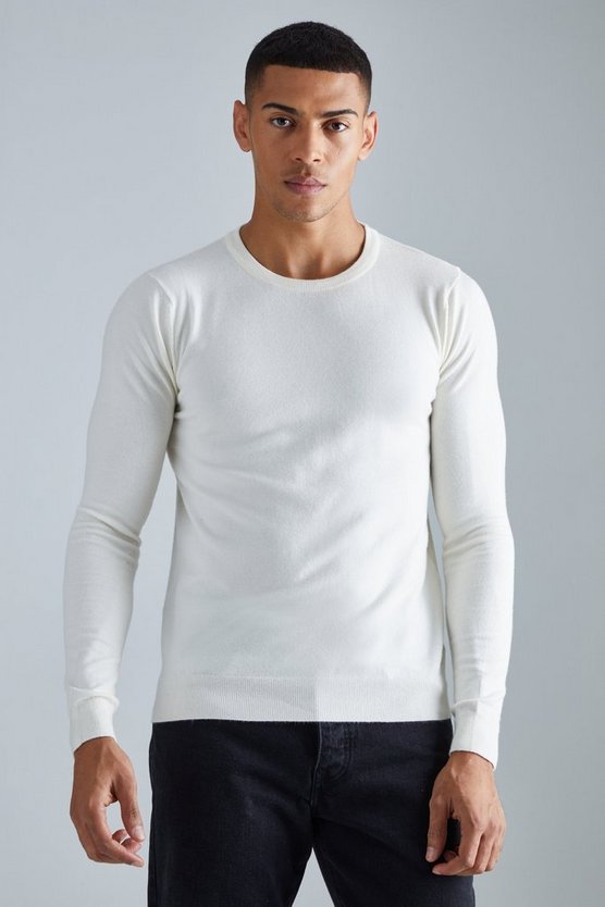 Recycelter Rundhals-Pullover