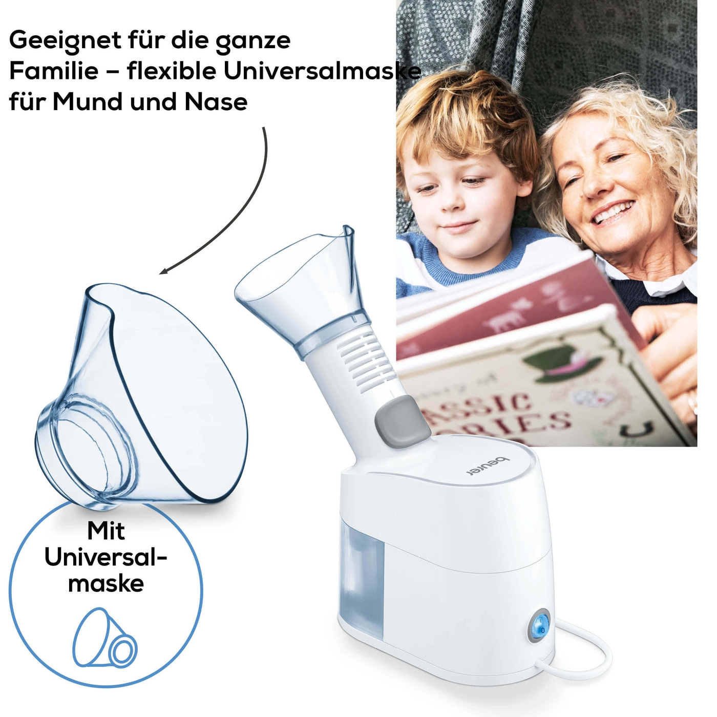 Beurer Dampfvernebler SI 40-Warmdampfbehandlung bei Erkältungen mit dem Dampfvernebler