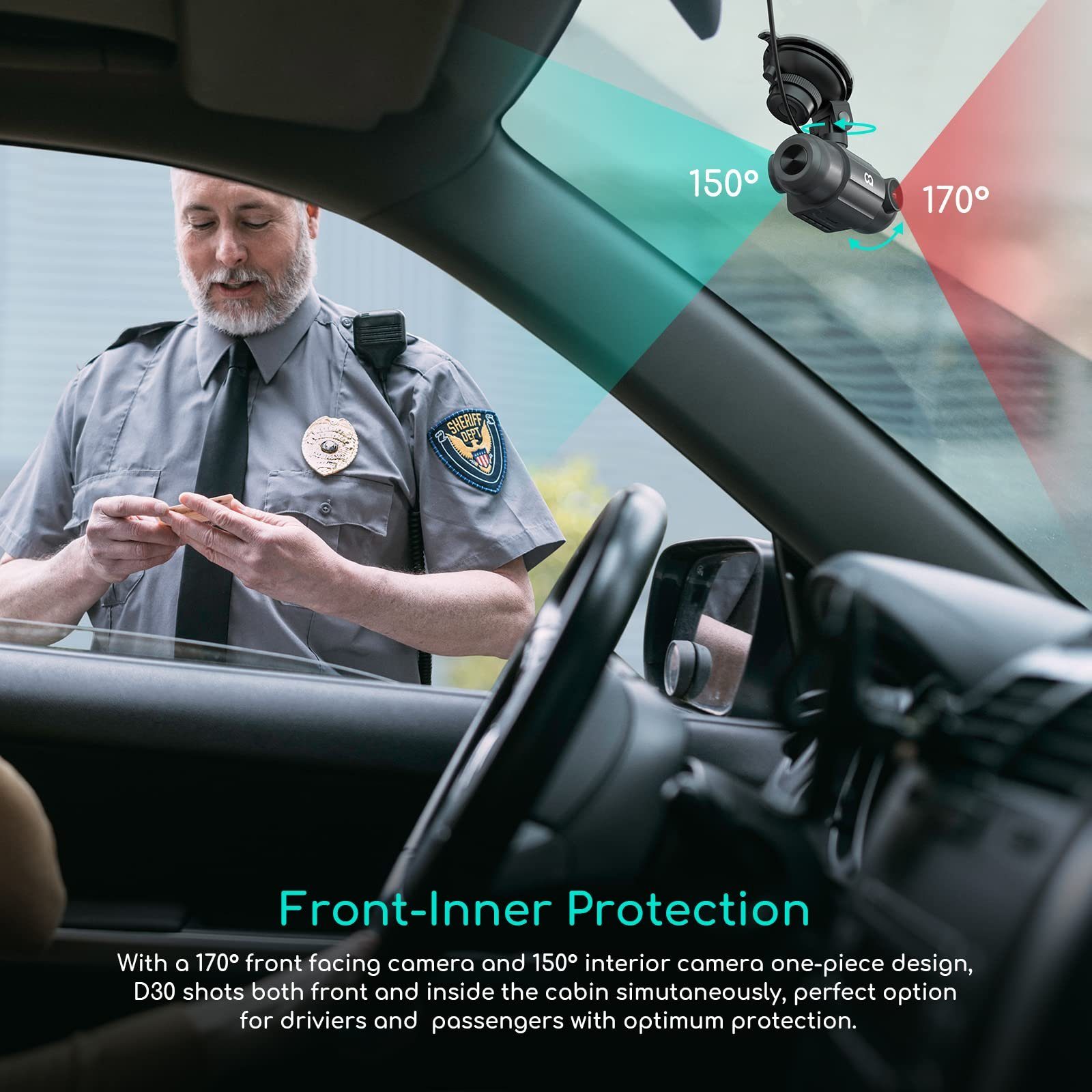 COOAU Dual Dashcam FHD Frontkamera+Heckkamera mit WiFi GPS Track Dashcam (FHD, 150°Weitwinkel Dash Cam,Volles 6G + 1iR-Objektiv,Überlegene Nachtsicht, Mit Sony-Sensor,Nachtsicht,Parkmonitor und Bewegungserkennung)
