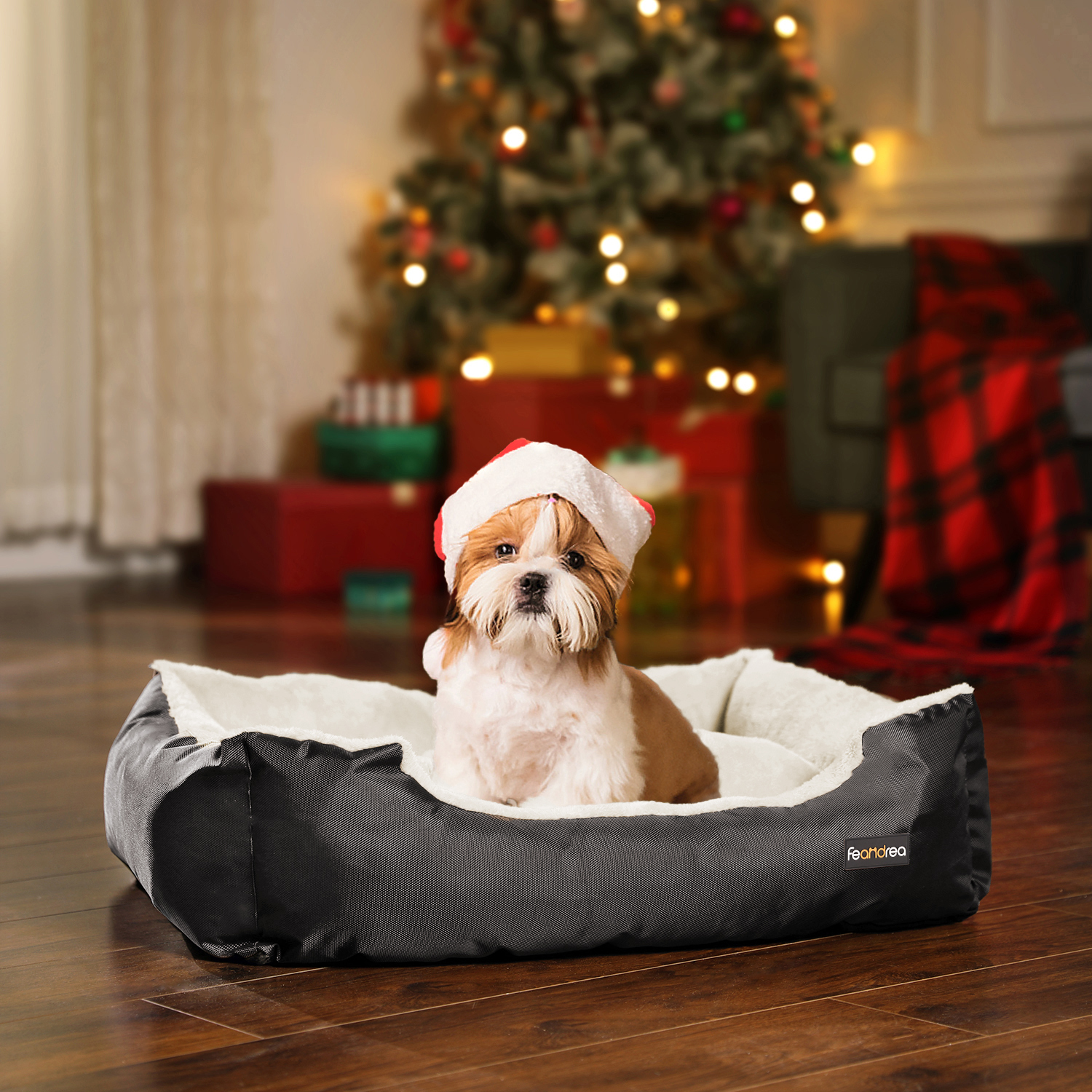 FEANDREA Hundebetten FEANDREA L-XL Hundebett, mit Wendekissen L