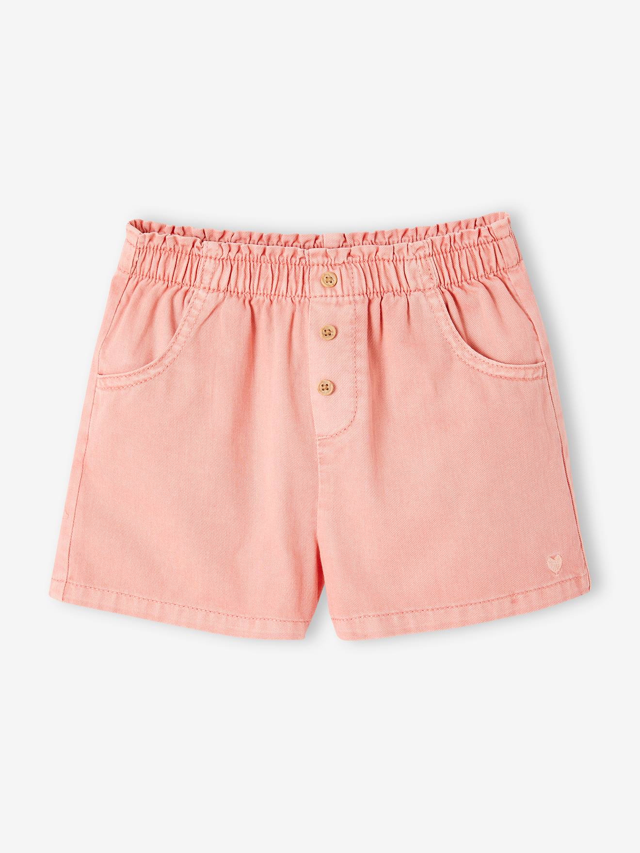 Vertbaudet Mädchen Shorts mit Schlupfbund - pastellgelb