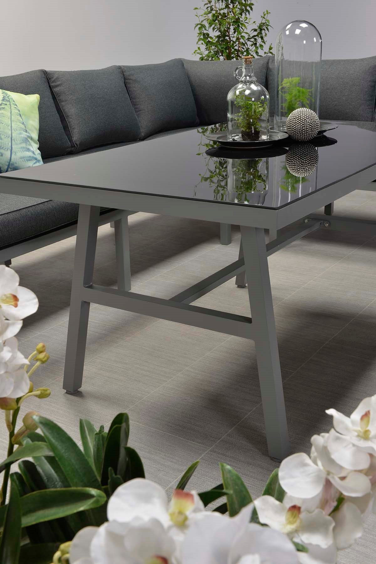 Garden Impressions Gartenlounge-Set Blakes rechts anthrazit, Aluminium, Gartenmöbelset, Outdoor, Möbel, (Lounge-Set), UV-beständig