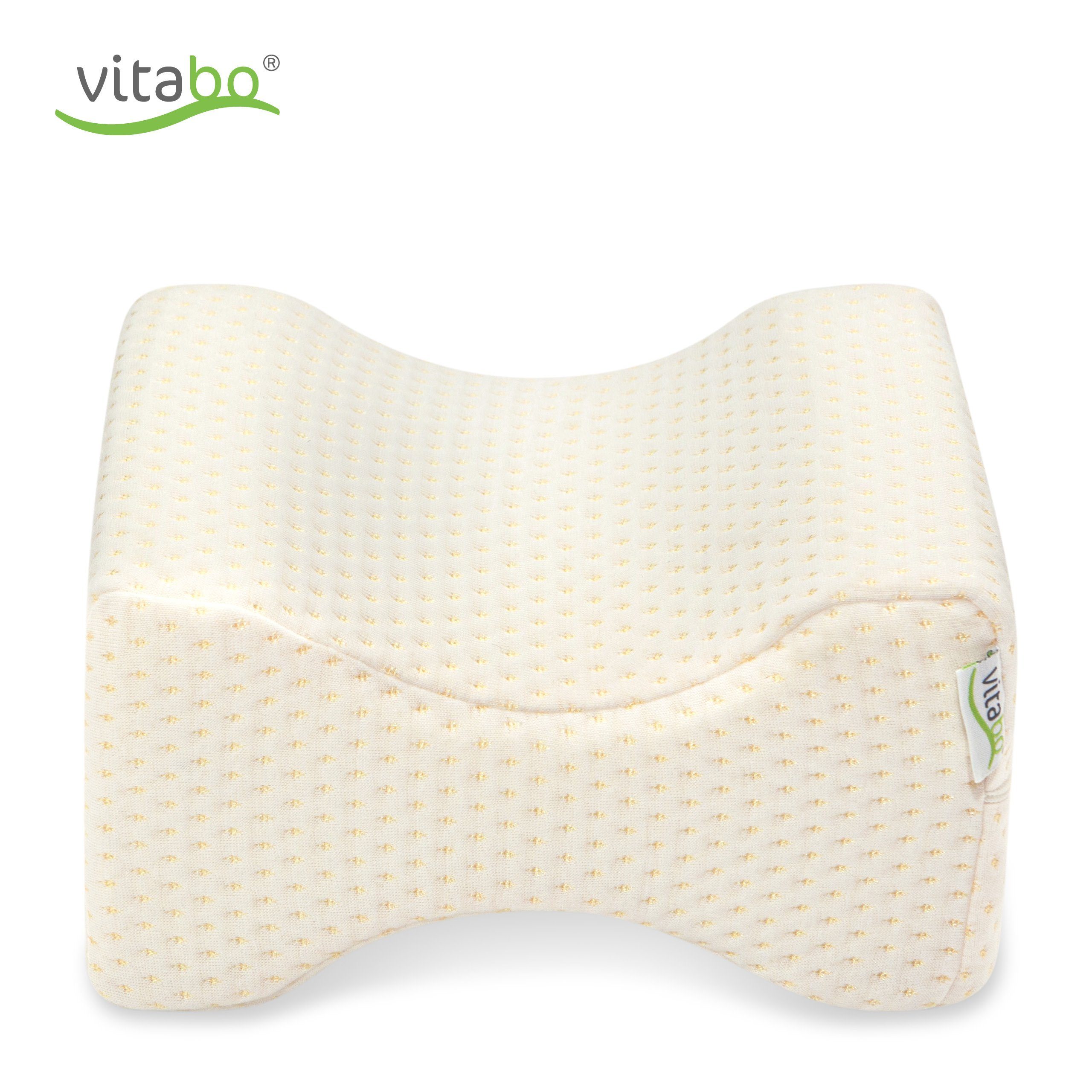 Vitabo Kniekissen Vitabo ergonomisches Kniekissen, Beinkissen für Bequeme Lage, Kniekissen für Seitenschläfer, Lagerungskissen mit Memory-Schaum, 24,5 x 14 x 20 cm, (1-St), 24,5 x 14 x 20 cm
