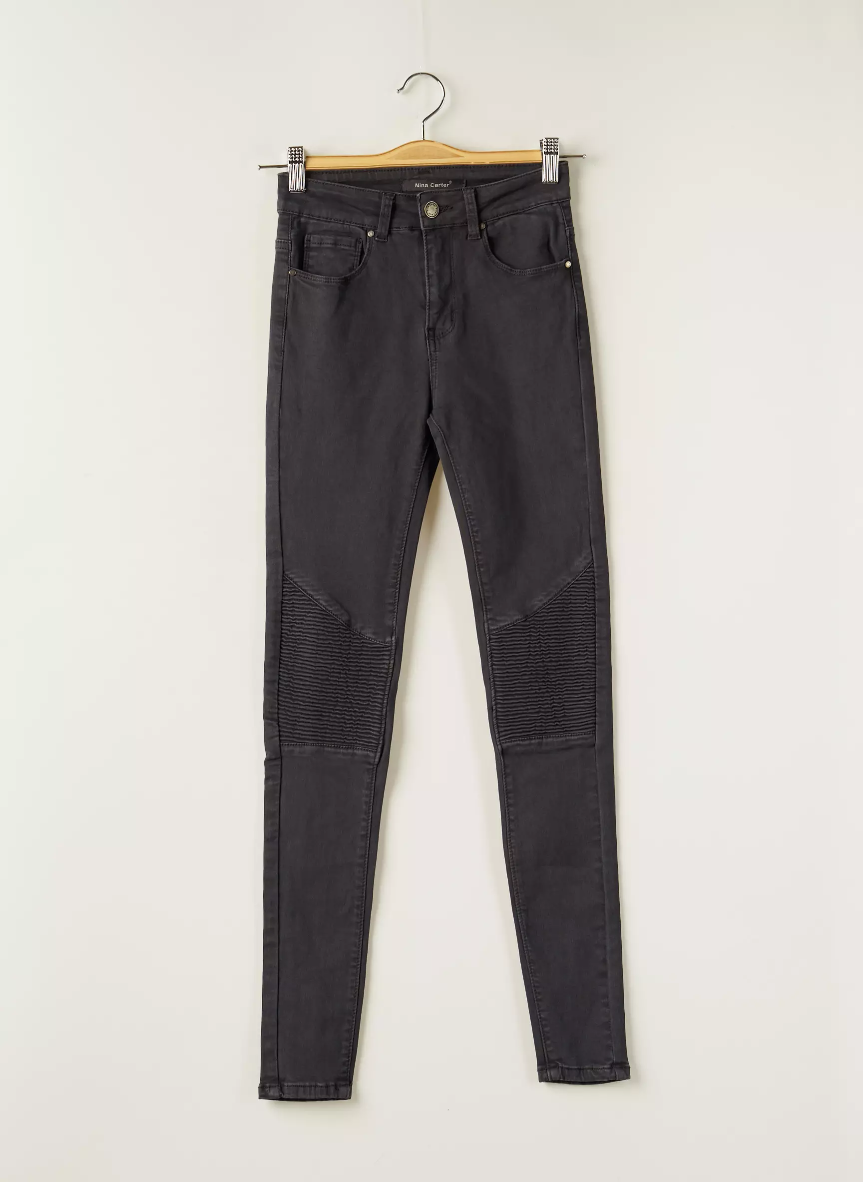 Nina Carter Jeans Skinny Femme couleur gris