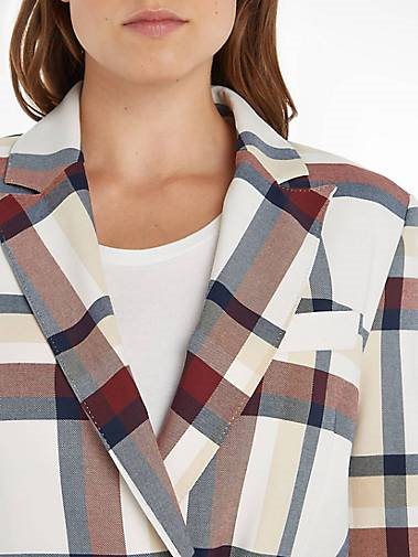 TOMMY HILFIGER Damen Blazer GLOBAL STRIPE CHECK DB BLAZER