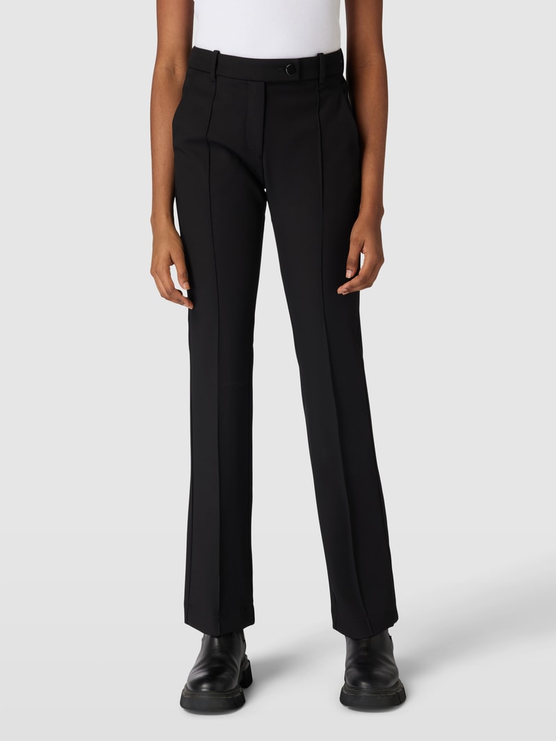 Wide Leg Hose mit Stretch-Anteil Modell 'Twiggy' in schwarz