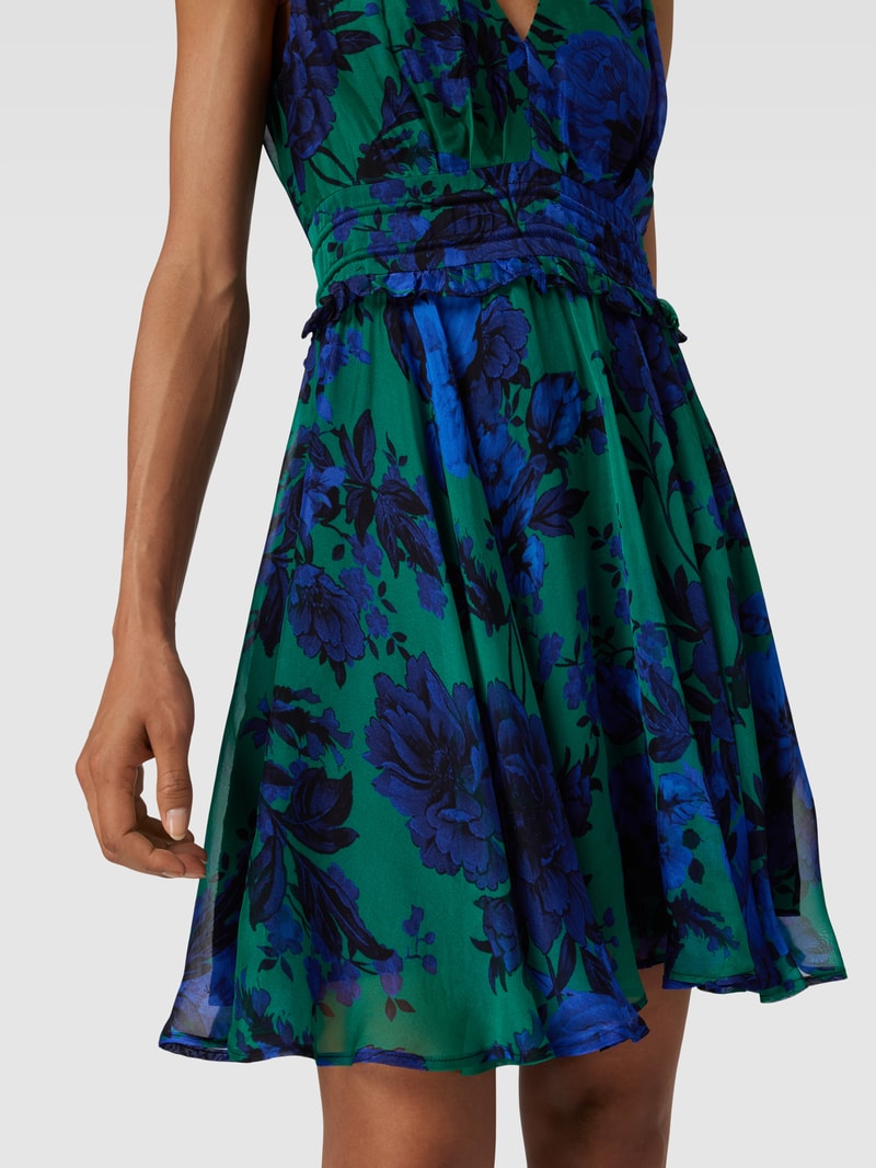 Cocktailkleid mit Volants Modell 'ABITO' in blau