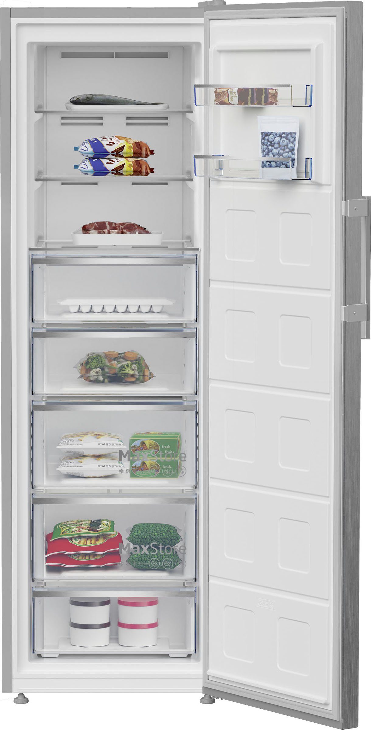 BEKO Gefrierschrank B7RFNE315XP 7283640894, 186,5 cm hoch, 59,7 cm breit