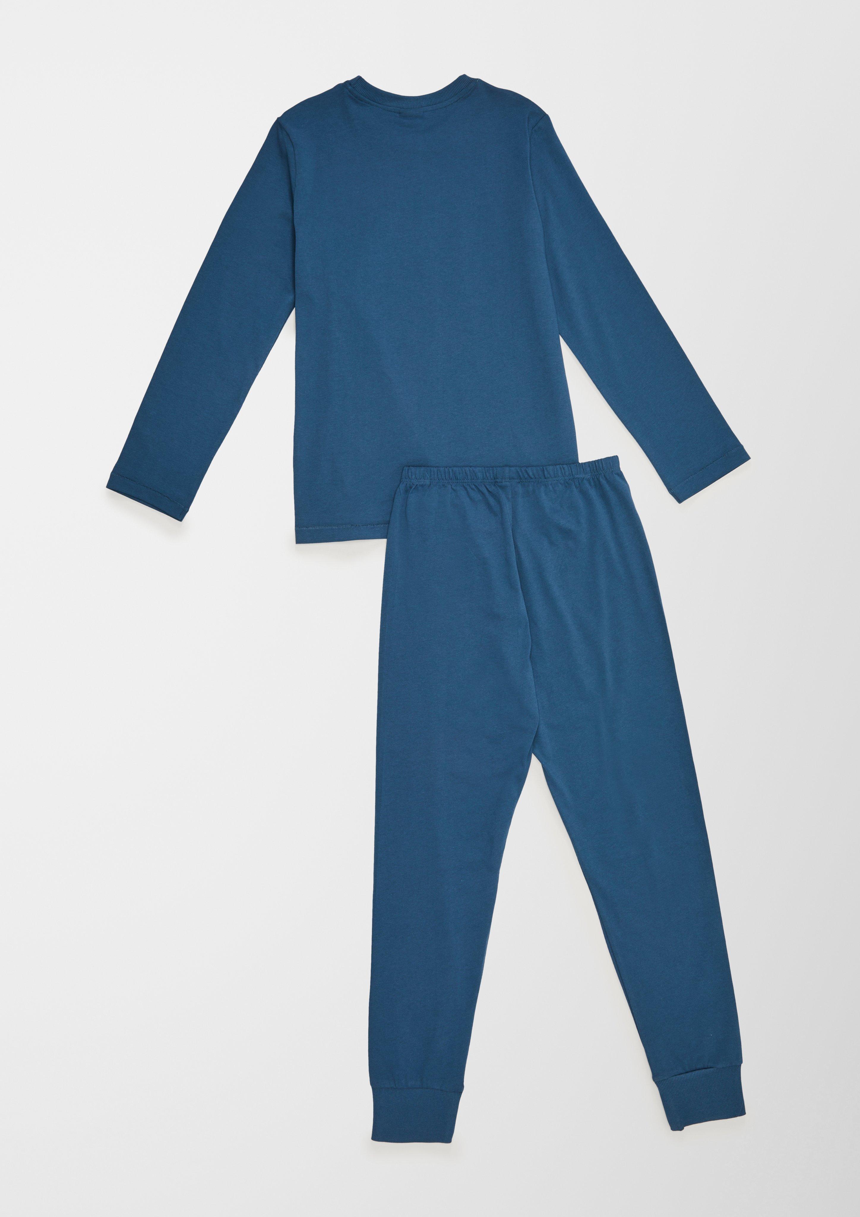 Langer Pyjama mit Print  6006779-333