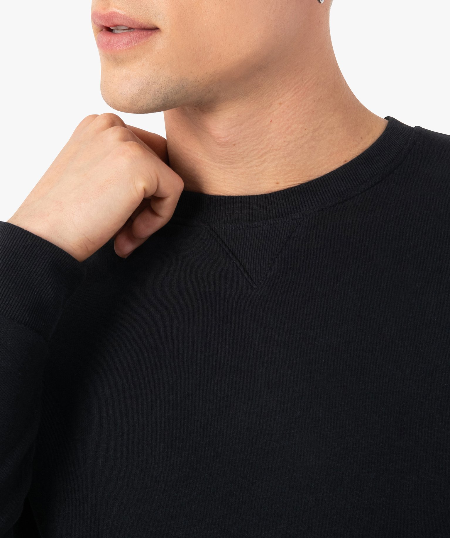 Sweat homme avec intérieur molletonné noir | GEMO