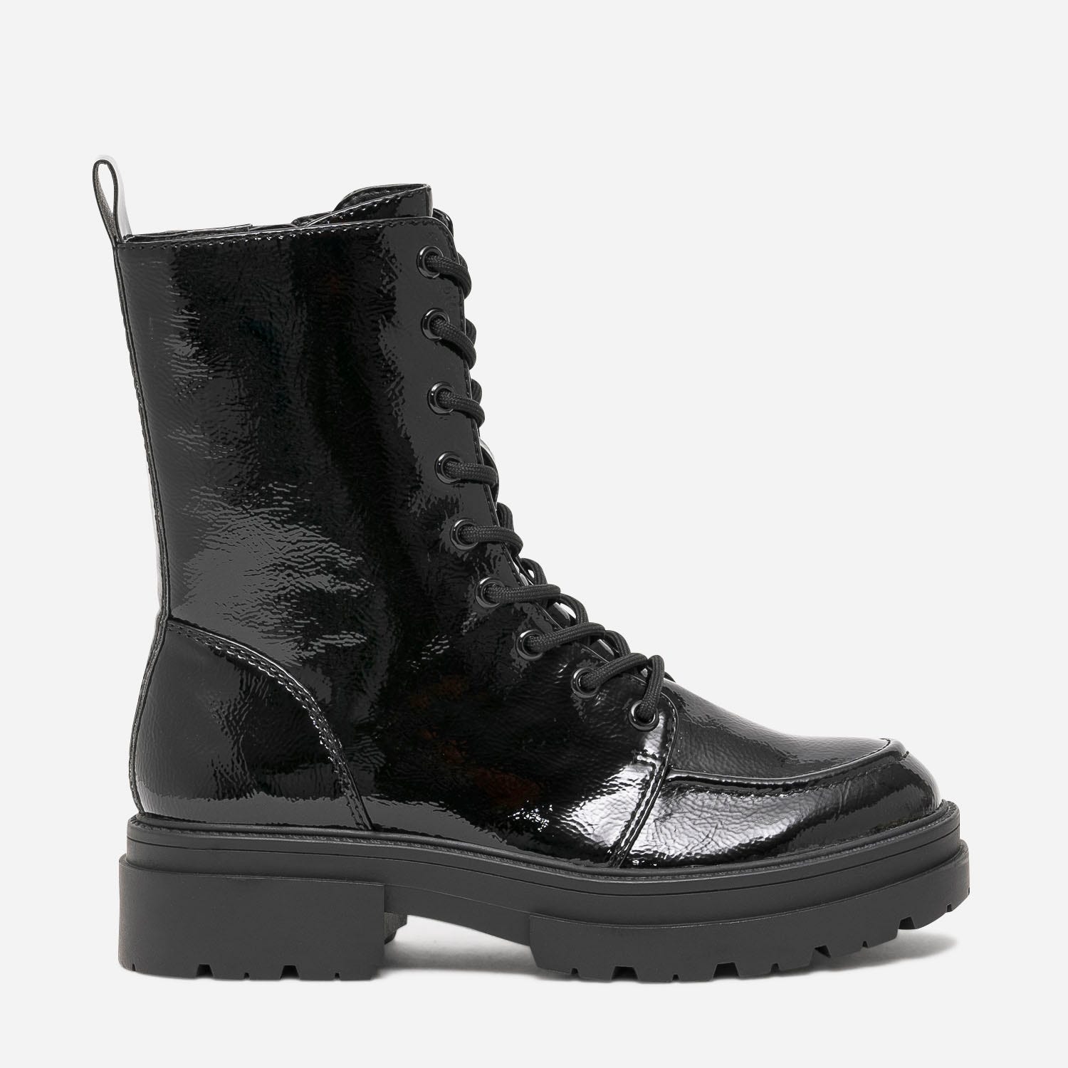 Boots TEXTO noir verni
