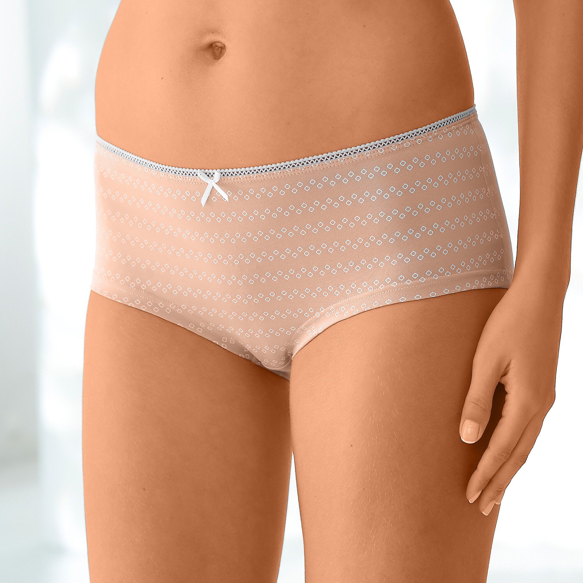Shorty coton iimprimé motif à pois assortis – lot de 4