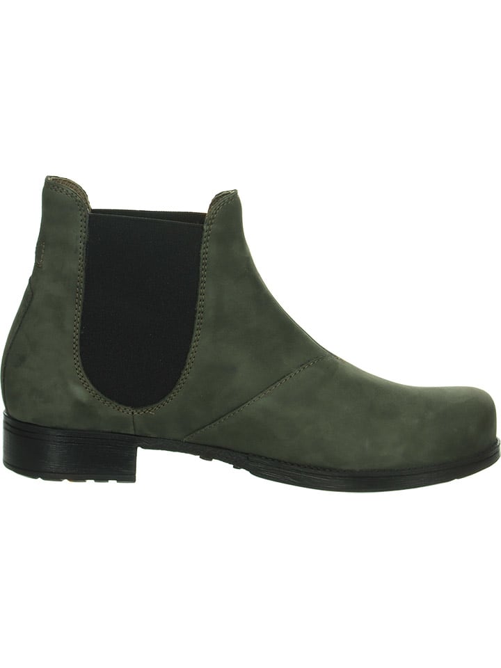 Think! Leder-Chelsea-Boots in Grün günstig kaufen