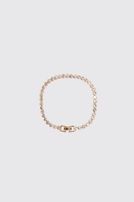 Rundes Gold-Armband mit Strass