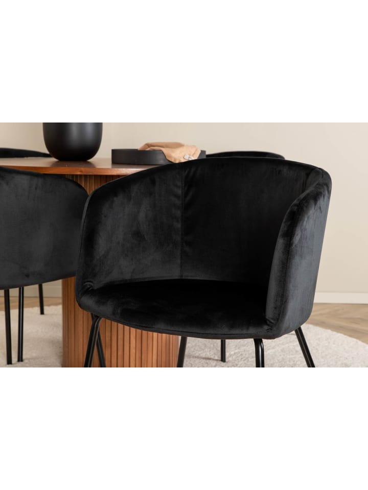 ebuy24 Essgruppe Bianca 21 Schwarz 110 x 110 cm günstig kaufen onesize